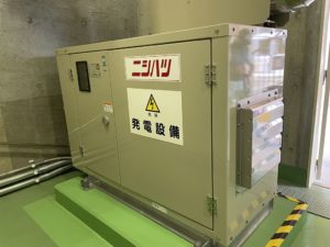 【富山市】発電機負荷試験　(出力:43kVA/34.4kW　電圧:220V)